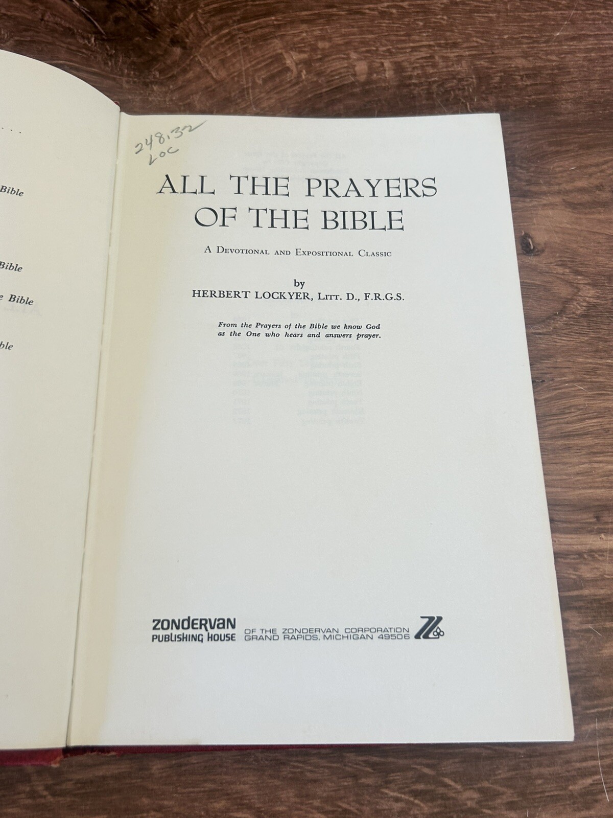 All the Prayers of the Bible Herbert Lockyer 12th Print 1973 Devotional ...