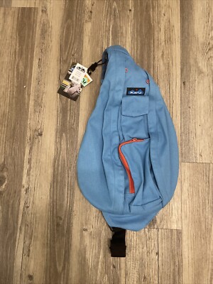 KAVU Rope Sling Bag Blue Canvas Backpack