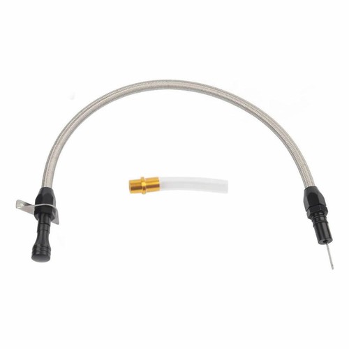 For Chevy GM TH-350/TH-400 Flexible Transmission Dipstick Firewall Mount Black - Picture 11 of 12