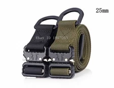 25mm Width Metal Belt Buckle Adjustable Quick Release Web Tactical Waist Strap