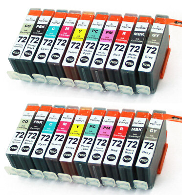 PGI-72 Ink Cartridges + smart chip for Canon Pixma PRO-10 PRO-10S Printer 