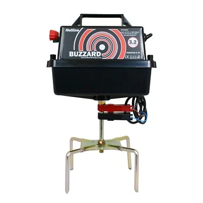 Electric Fence Energiser Hotline Buzzard HLB525 3.2J 12v 25km Portable Fencer