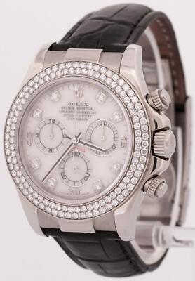 Rolex Daytona Cosmograph FACTORY MOP DIAMOND 18K White Gold