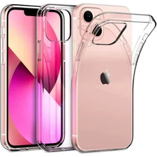 For iPhone 11 12 13 14 15 Pro Max Soft Silicone Clear Shockproof Case Cover