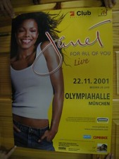 Janet Jackson Poster Tour Olympiahalle Munchen November 22 2001