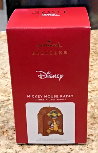 RADIO MICKEY MOUSE Disney Hallmark Ornamento 2021 Luz y Sonido Mágicos Caja como Nuevo - Imagen 3 de 6