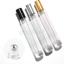 10ml Empty Clear Glass Mini Essential oil perfume Rollerball Bottle