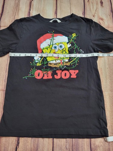 SpongeBob H&M Oh Joy Christmas T-shirt, Black, Boy's Size 12/14 - Picture 4 of 7