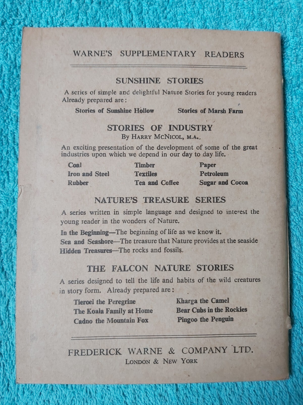 Brown Shadow The Otter, Joan Wanklyn, Falcon Nature Stories, 1948 1st ed. Falak Tayyeb