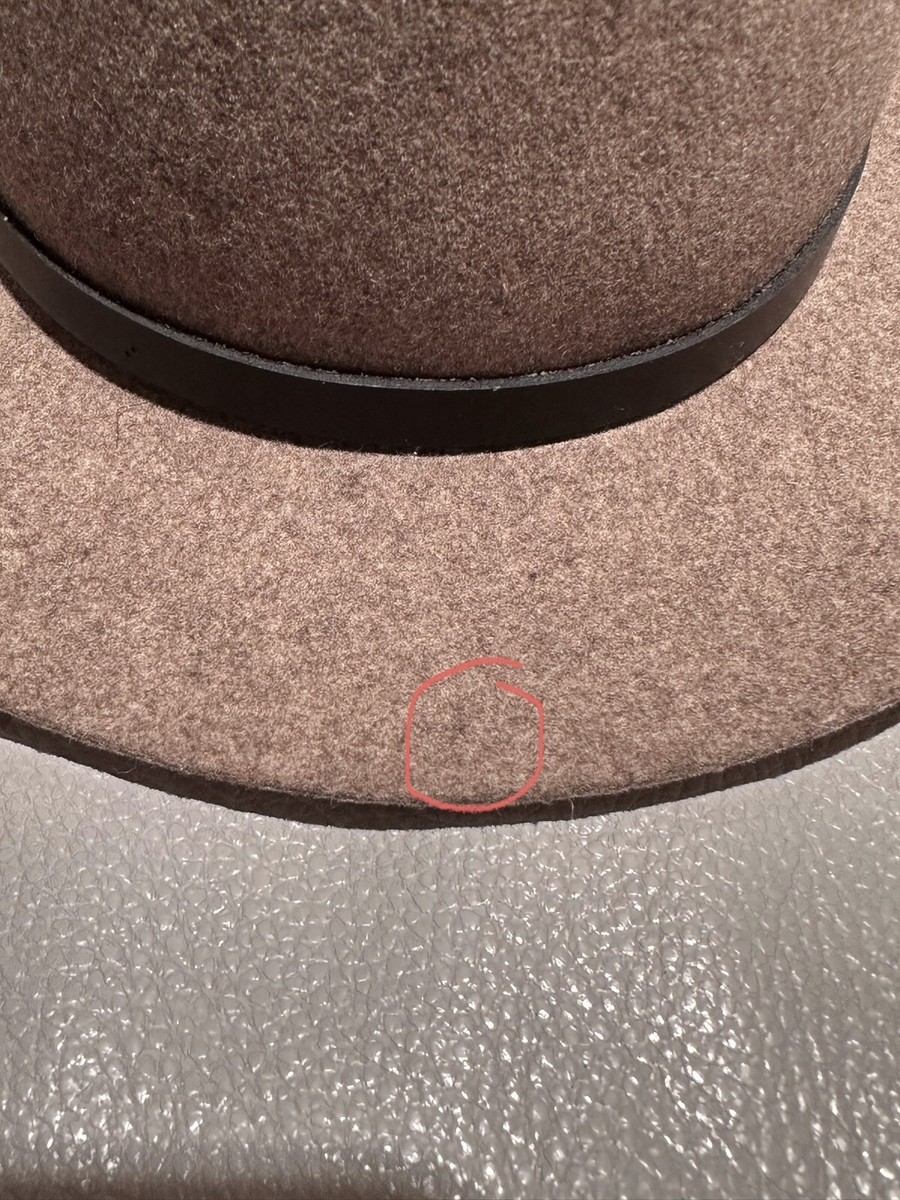 Rag and bone women’s gray felt hat with brown leather band. Audrey Felted Wool Fedora - Taupe | rag & bone main image 3
