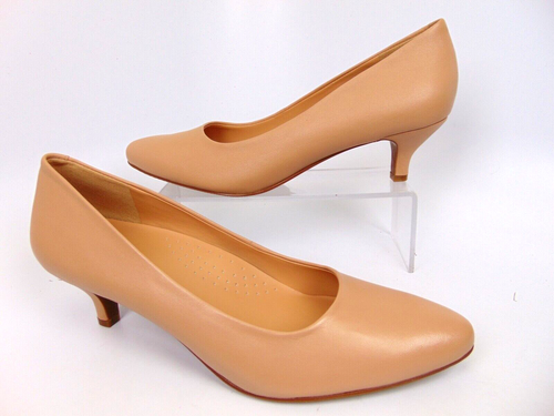 NEW! Trotters Kiera Heels Pumps Dress Shoes Women's Size 9.0 N AA, Nude Leather - Picture 2 of 12