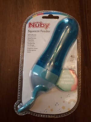 Nuby Silicone Squeeze Feeder Blue