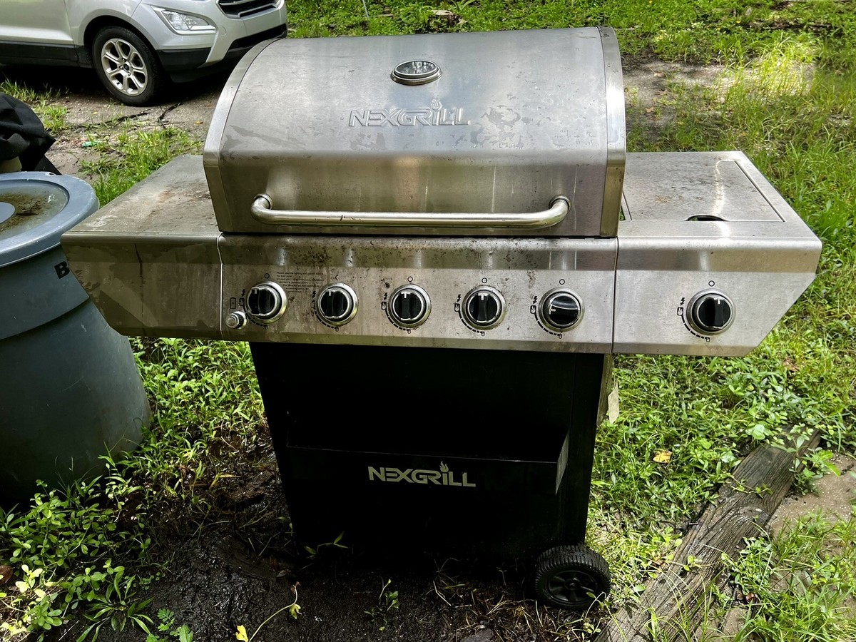 Burner Propane Grill Nexgrill Side Burner Deluxe 4-Burner Gas Grill With  Searing Side Burner Nexgrill