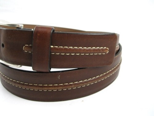 Allen Edmonds "DRY FORK" Leather Casual Belt #37282 Size 38 Brown (b264) - Picture 3 of 10