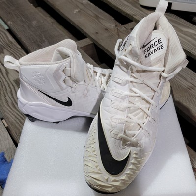 Nike Men\'s 14.5 Force Savage Rubber Football Cleats White Black Swoosh Athletic Nike Men main image 3