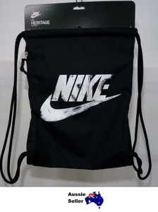 New Nike Premium Heritage Gym Swim Sack Drawstring Bag Black Zip Image Is Loading New Nike Premium Heritage Gym Swim Sack Drawstring