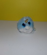 Peluche Mini Big Eyes Polvo Azul Lubby Chubbies 3.5" Narwhal Bean