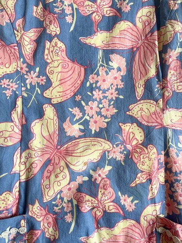 Vtg LILLY PULITZER White Label Butterfly Shift Dress Sz 10 Made Hong Kong - Picture 4 of 8