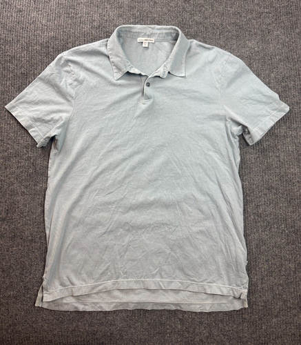 James Perse Polo Mens 2 Light Blue Short Sleeve