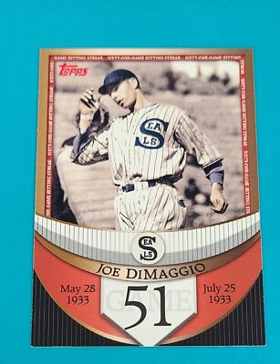 2007 Topps The Streak Before the Streak #JDSF51 Joe DiMaggio SF Seals Card 8A
