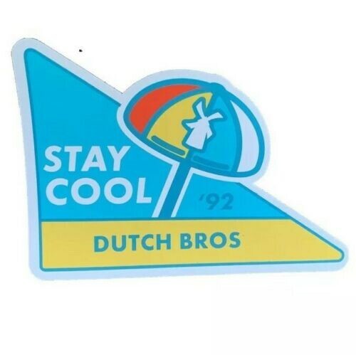 Dutch Bros Coffee Sticker August 2019 Stay Cool '92 Strandschirm - Bild 1 von 1