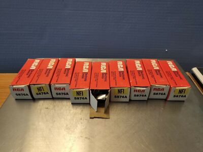 RCA 5876A High-Mu Glass Metal Pencil Metal Triode Vacuum Tube Open box to NOS