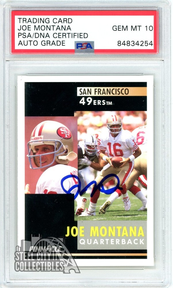 Joe Montana 1991 Pinnacle Autograph Card #22 PSA/DNA 10