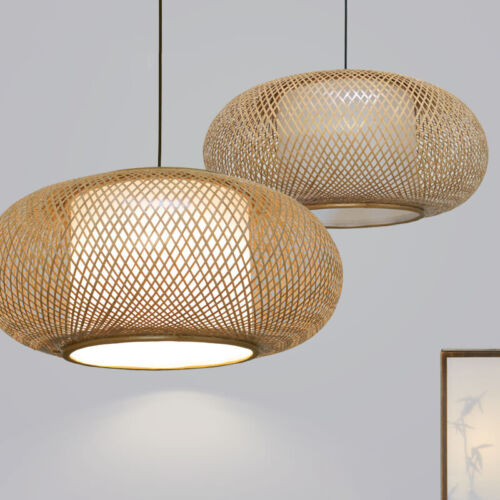 Bamboo Wicker Rattan Shade Pendant 