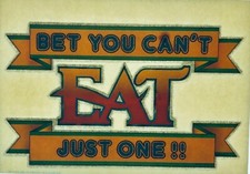 Original Vintage Bet You Can t Eat Iron On Transfer