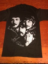 Vintage 1987 BEATLES Faces/Signatures Size M Touch of Gold Made in USA