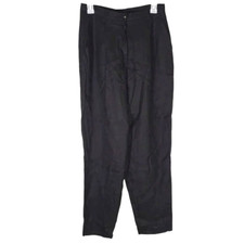 Vintage Liz Claiborne Collection Pants Size 10 Black High Rise Textured Trouser