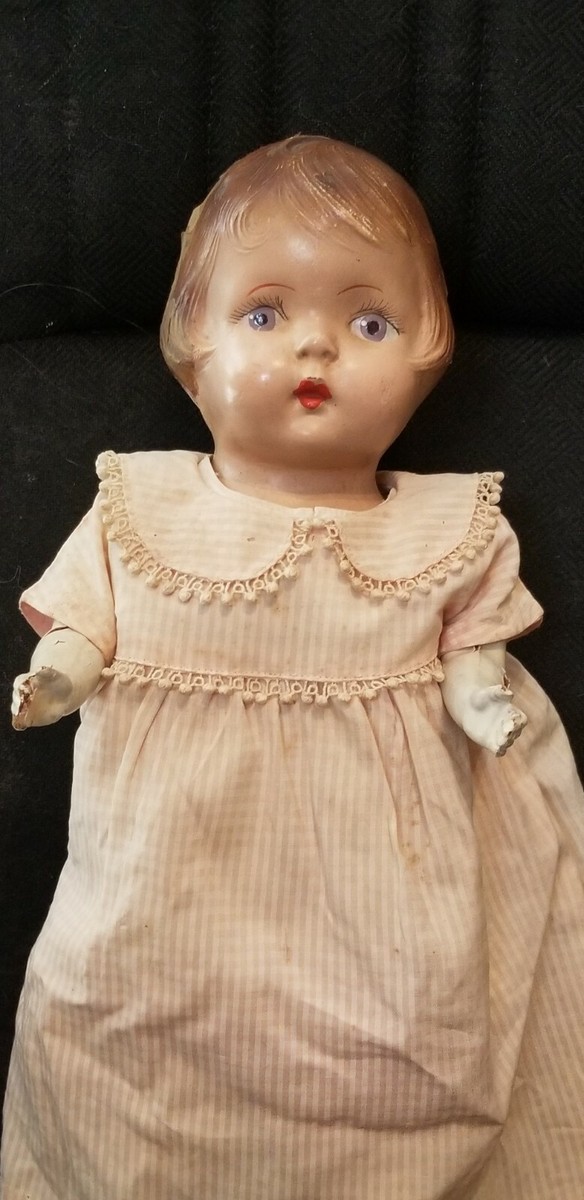 * antique doll ୨୧ ストローハットの ペグドールさん antique doll ୨୧ ストローハットの ペグドールさん - メルカリ