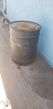 Metal 50 gallon drum with humidity gauge, Pressure valve & locking ring for lid