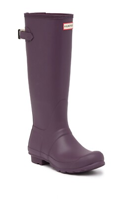 Hunter Men\'s Tall Waterproof Rain Boots - Dark Purple Hunter Purple Waterproof Winter & Rain Boots | Classic Style  main image 4