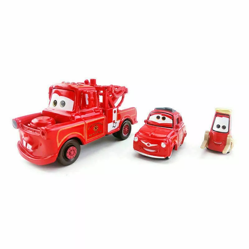 Pixar Cars Lightning McQueen And Town Mater Diecast Metal Cute Toy