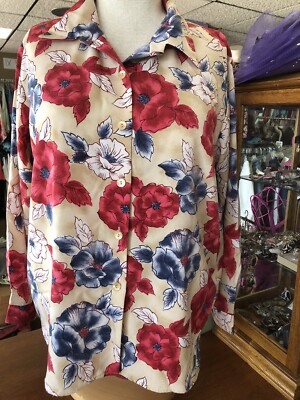 Susan Graver Style 2X NWOT Floral Blouse #2292