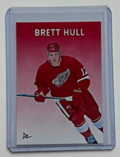 Brett Hull Limited Edition Artist Signed "Detroit Red Wings" Trading Card 2/10