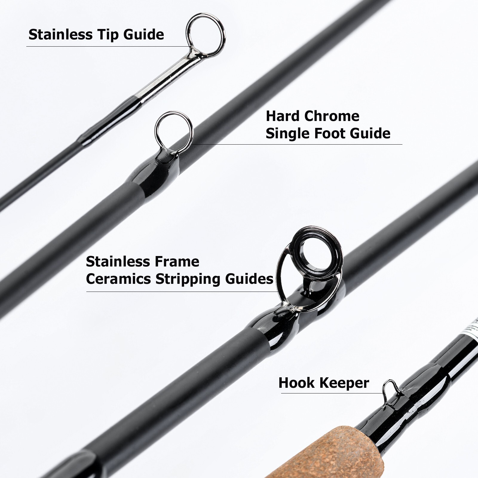 Goture 9FT Fly Fishing Rod 5/6WT Medium Carbon Fiber Fly Rod Trout Bass