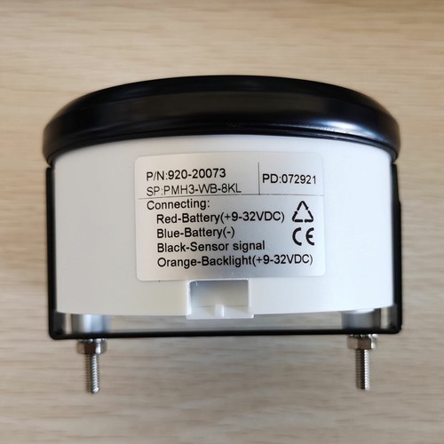 JieCaiZi 85mm White Tachometer with Hour Meter 0-8000RPM for Gas Diesel Blue LED - Picture 3 of 6