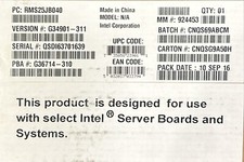 Intel RMS25JB040 Integrated RAID Module 6 Gb/s SAS/SATA PCIex 8 Gen2 OPEN BOX