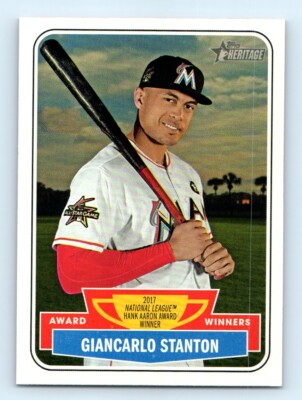 2018 Topps Heritage Award Winners Giancarlo Stanton Miami Marlins #AW-10