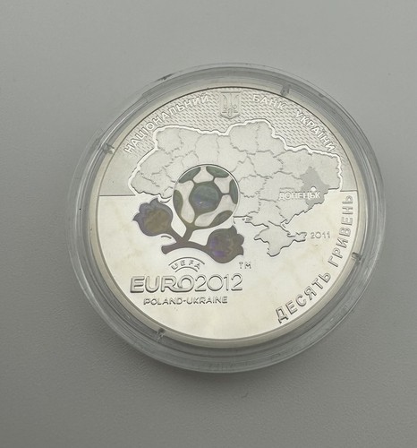 Ucrania 2011 UEFA Euro 2012 Torneo Final Fútbol 925 Monedas Plata Certificado de Autenticidad - Imagen 5 de 12