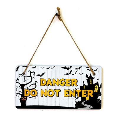 Danger Do Not Enter 5x10 Hanging Plus Wall or Door Sign