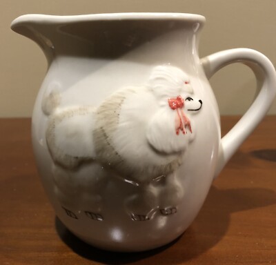Ermo Zoo Handpainted Poodle Pitcher