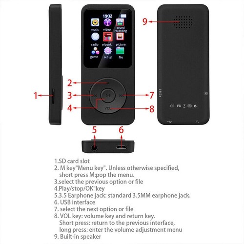 Support 128GB Bluetooth MP4/MP3 Lossless Music Player FM Radio Recorder Sport qB - Picture 3 of 9