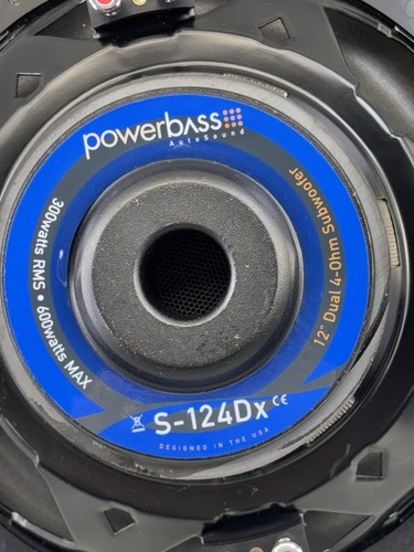 Powerbass Auto Sound 12” Dual 4-ohm Subwoofer 300/600 Watts S-124-Dx Speaker PB - Picture 5 of 18