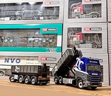 Scania riged combi truck hooklift system + containers TC-Trading WSI models 1:50