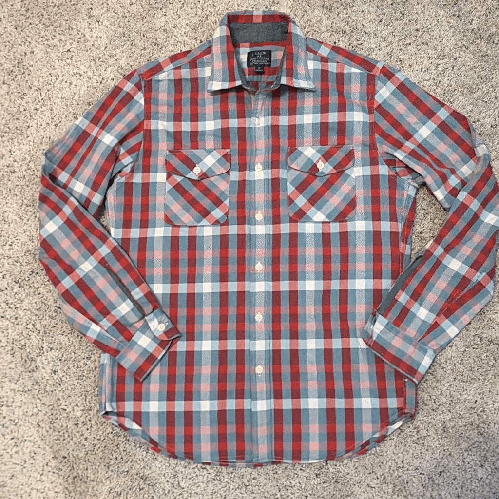 J. Crew Mid Weight Men’s Plaid Long Sleeve Button… - image 2