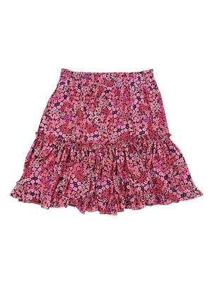 Vince Camuto Women's Meadow Medley Smocked Tiered Skirt (XL, Cosmo Pink)