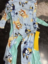 Bluey Toddler Pajamas 2T 2-Pack 4 Piece Sleepwear Set NWT Snug Fit NEW